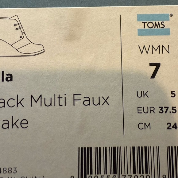 TOMS Snakeskin Wedge Booties - Picture 10 of 10